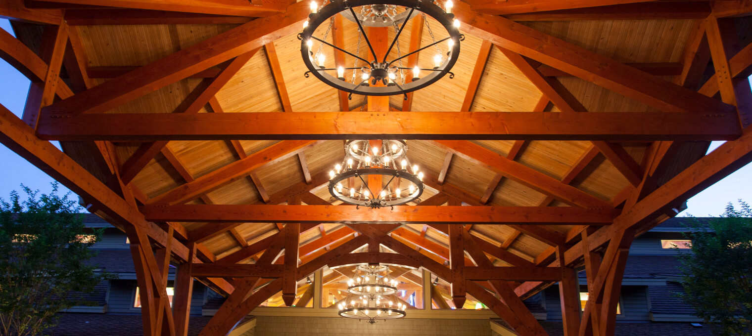 commercial timber frame hemi hideout car cathedral20