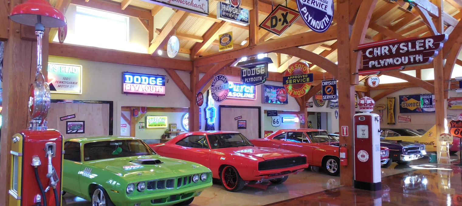 commercial timber frame hemi hideout car cathedral34