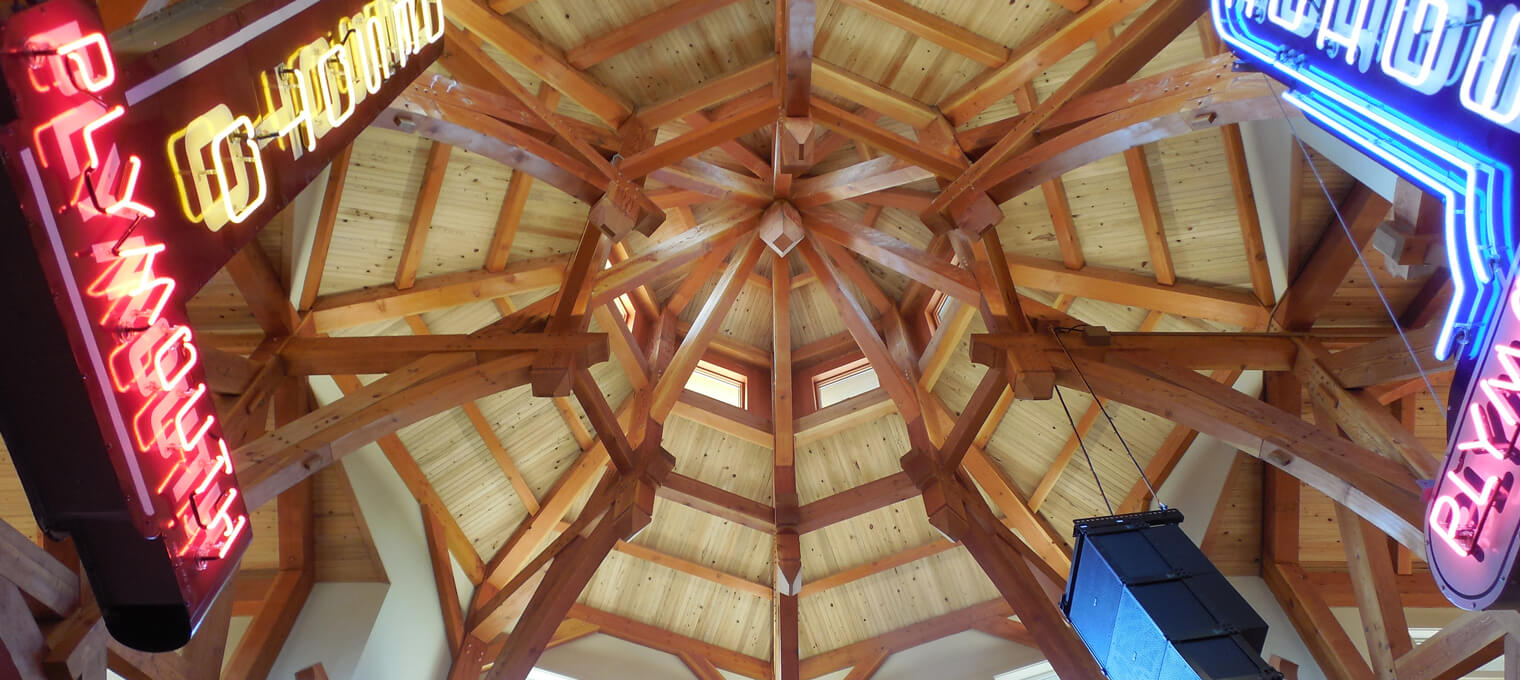 commercial timber frame hemi hideout car cathedral35