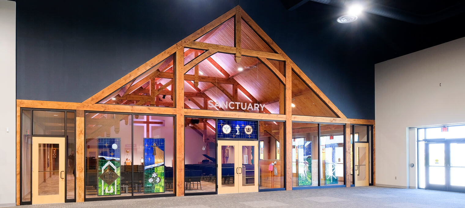 commercial timber frame project our savior church1