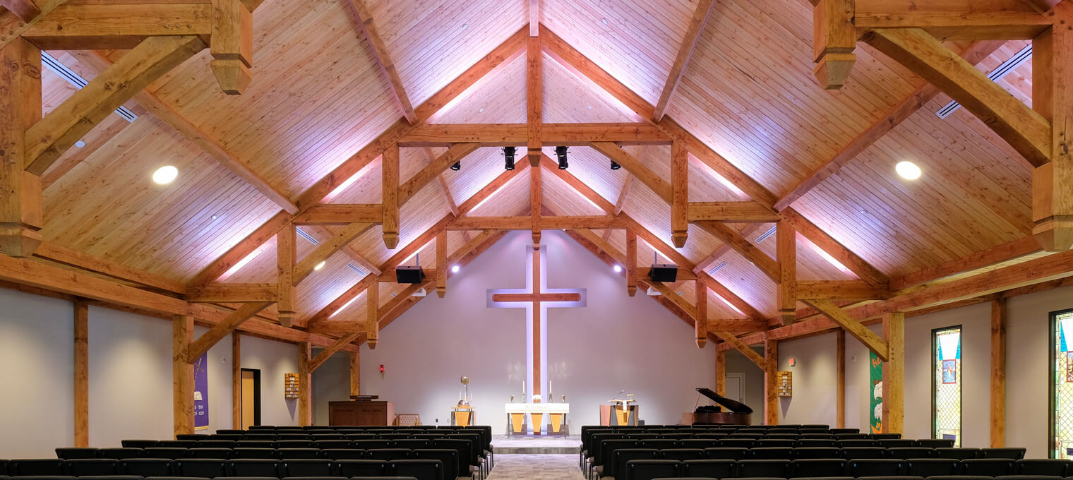 commercial timber frame project our savior church2