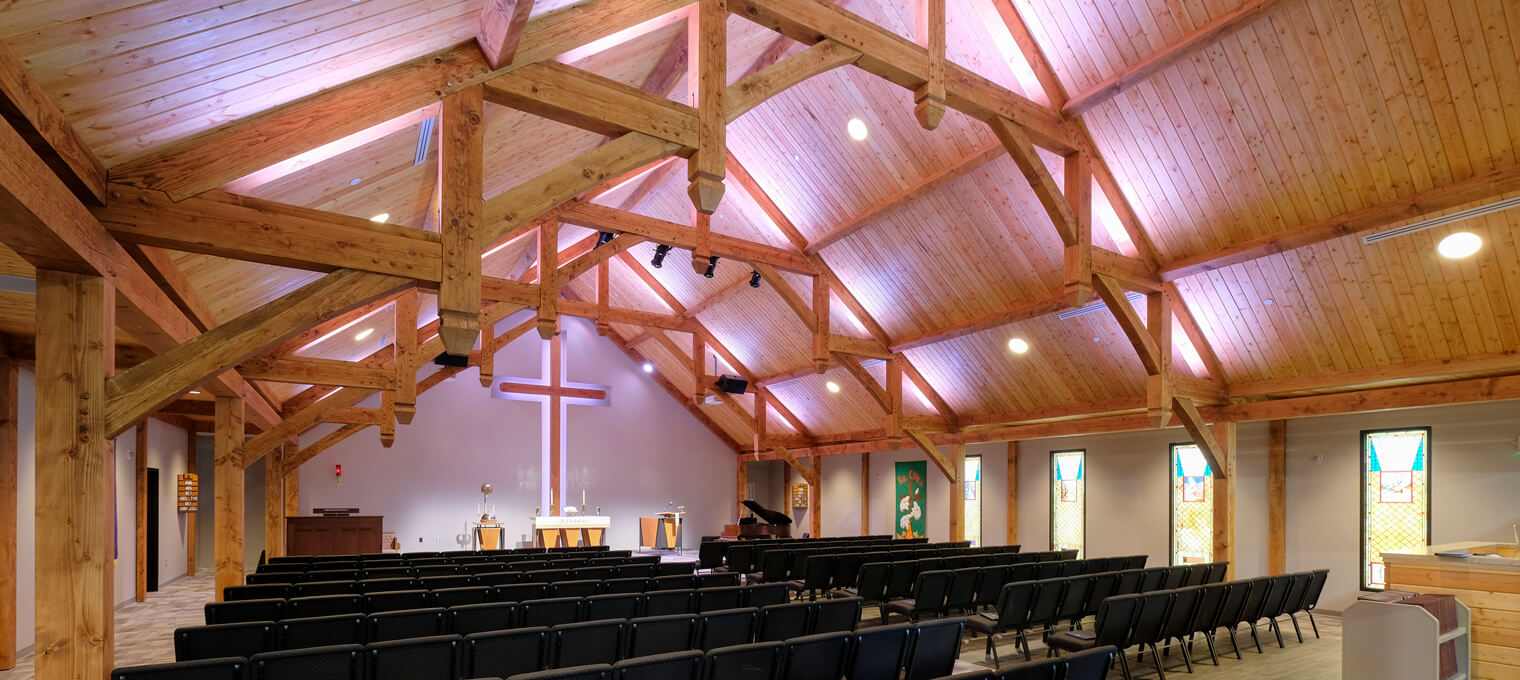 commercial timber frame project our savior church4