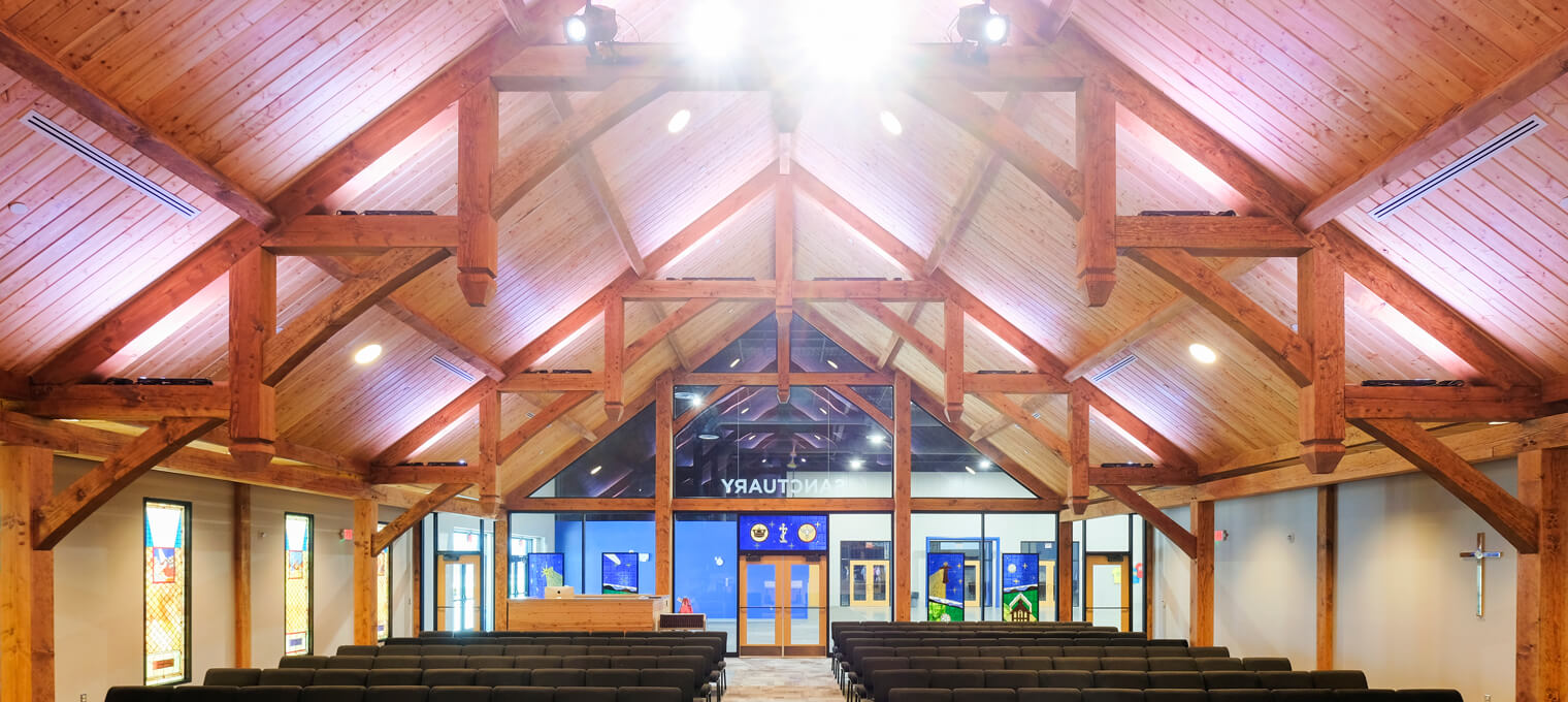 commercial timber frame project our savior church5