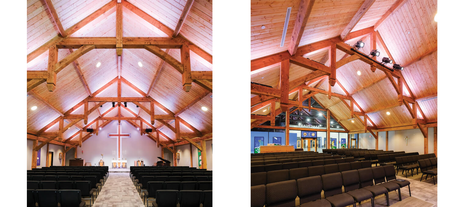 commercial timber frame project our savior church8