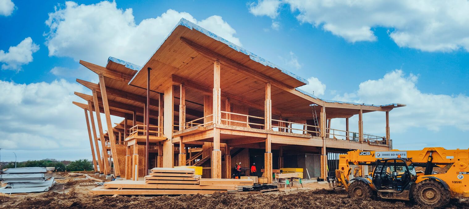 timber frame raising sherman bank commercial mass timber structure18