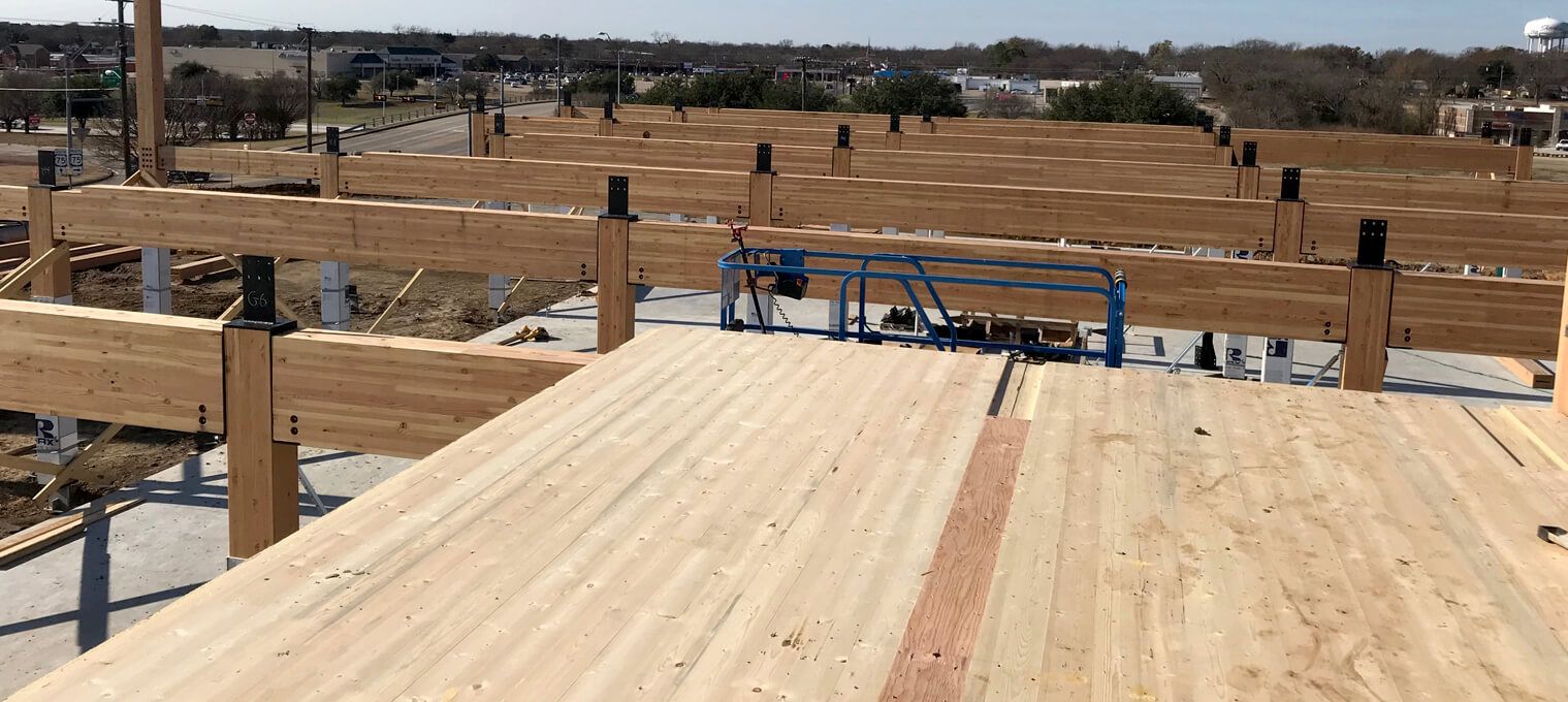 progress timber frame raising 47