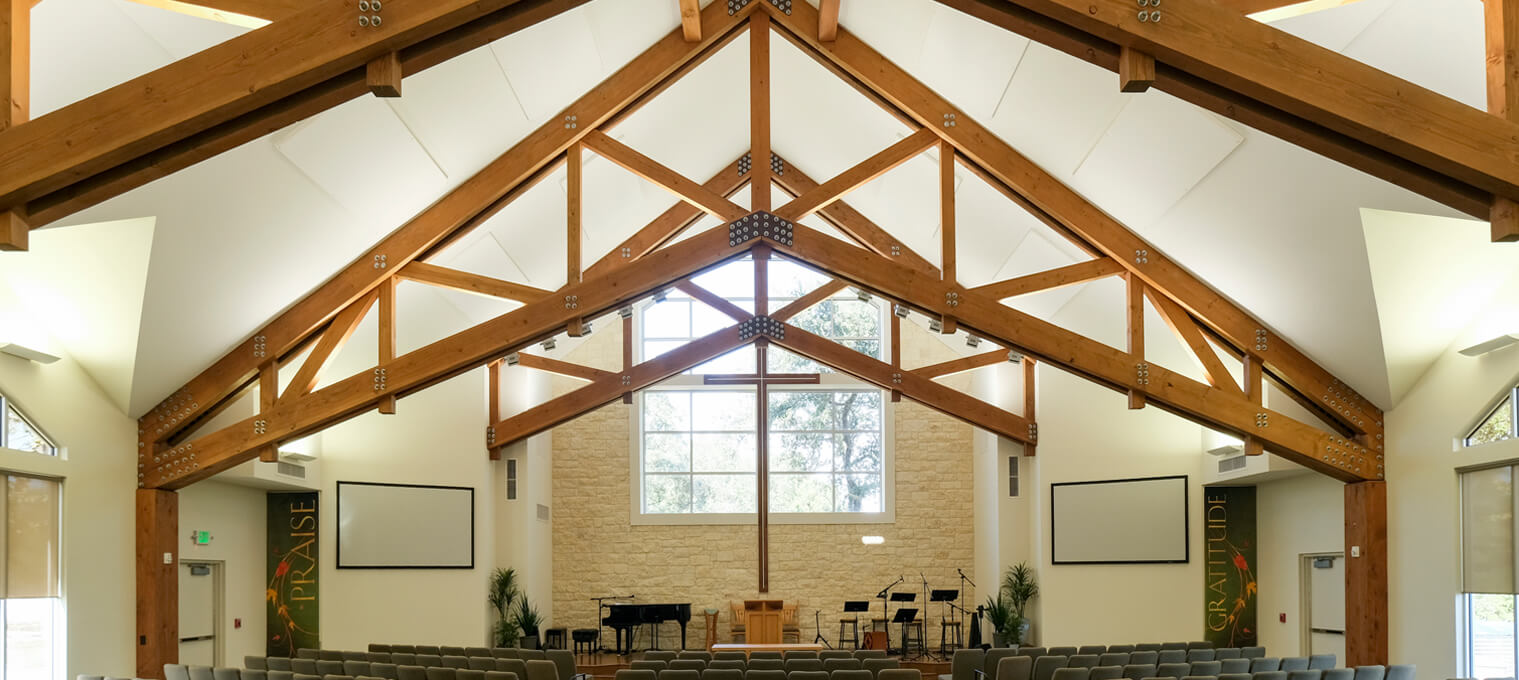 commercial timber frame Trinity Church Trusses & Accents1