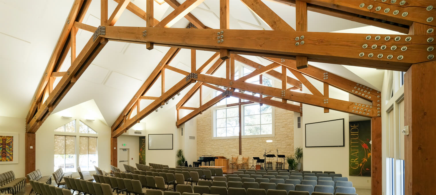commercial timber frame Trinity Church Trusses & Accents4