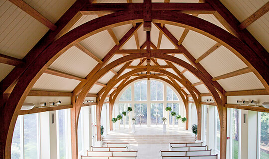 ashton gardens commercial timber frame wedding chapel