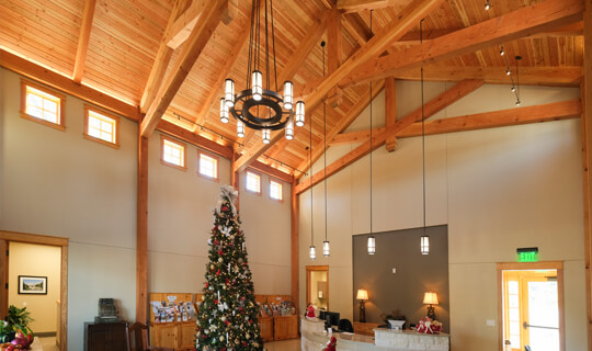 Commercial Timber Frame Boerne Welcome Center Trusses & Accents