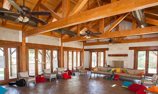 commercial timber frame Camp Capers