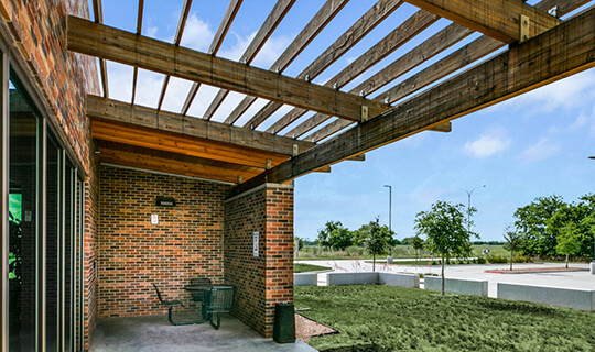 commercial timber frame office building