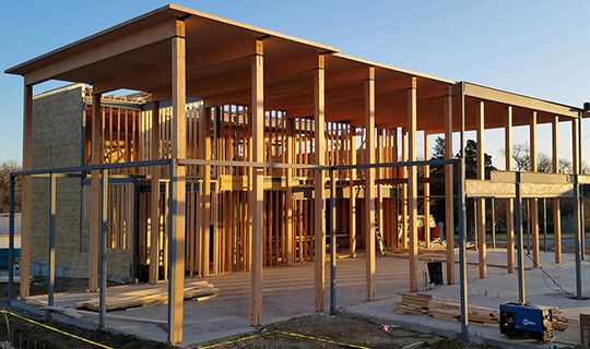Commercial Mass Timber Frame State Nebraska Bank & Trust