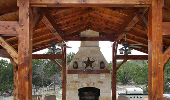Outdoor Structure Cedar Kitchen