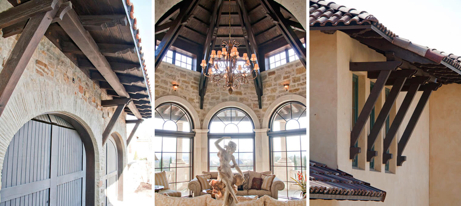 residential timber frame trusses & accent's Project 6