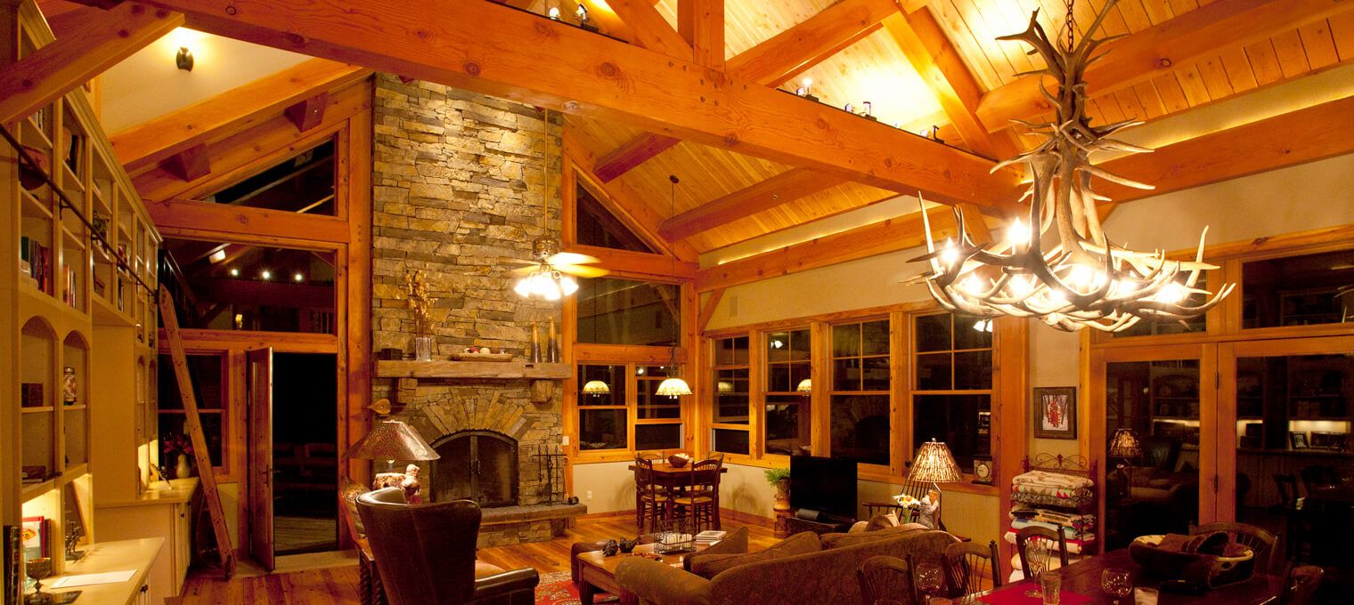 timber frame hometimber frame great room mountain retreat 7