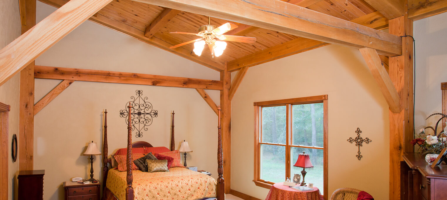 timber frame home bedroom houston timberframe 10
