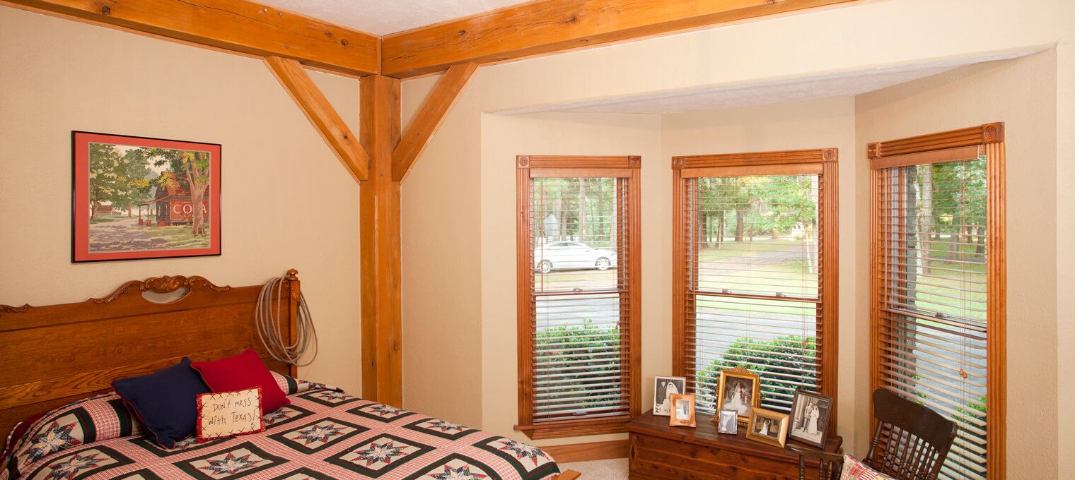 timber frame home bedroom houston timberframe 8