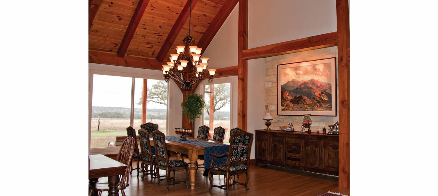 timber frame home dining room country full frame 2