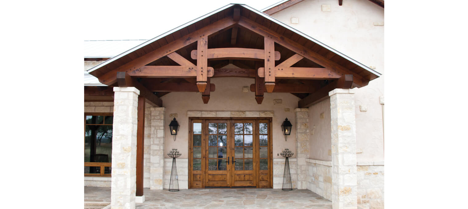timber frame home entrance hybrid hill country 7