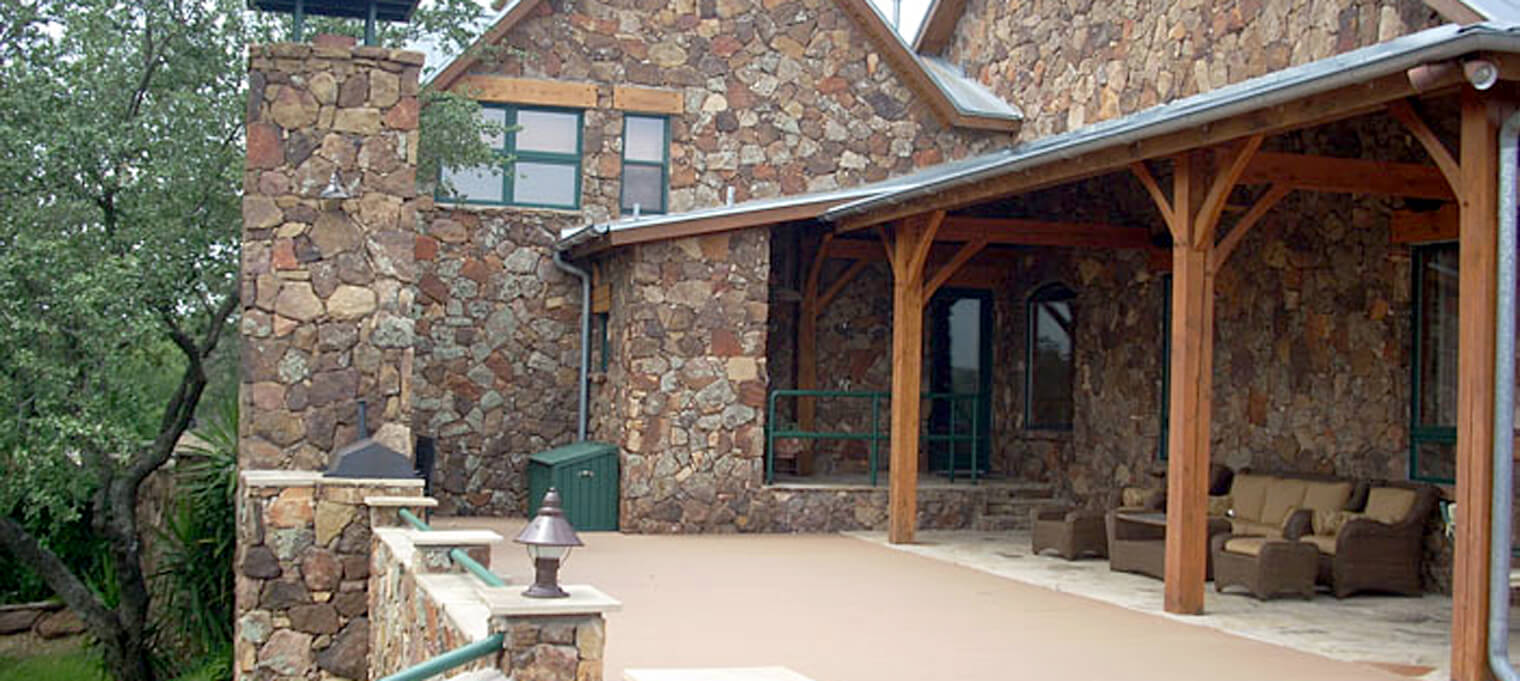timber frame home exterior leanto porch big game 7