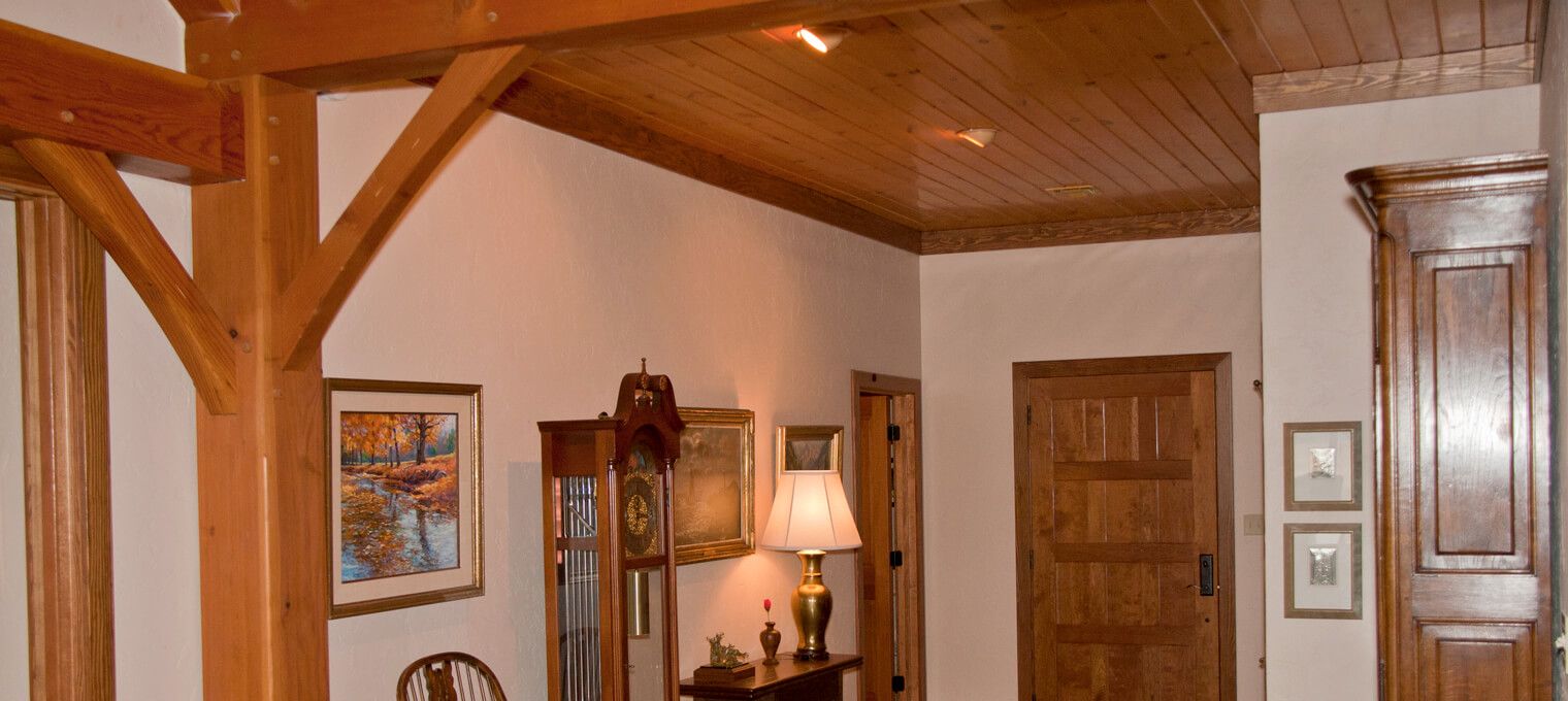 timber frame home foyer entrance country full frame 6