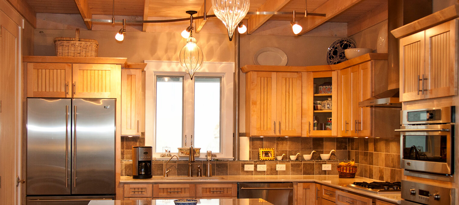 timber frame home kitchen contemp white wash 2