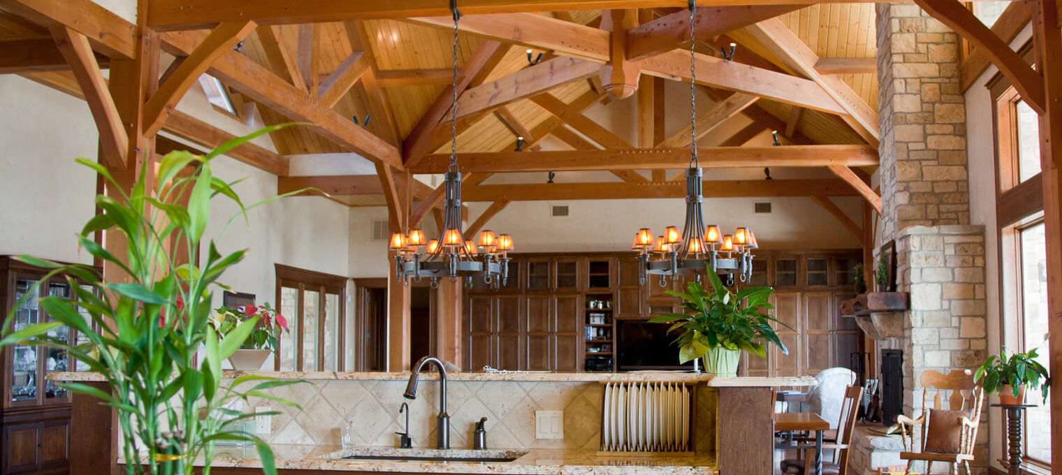 timber frame home kitchen island hill country home 4