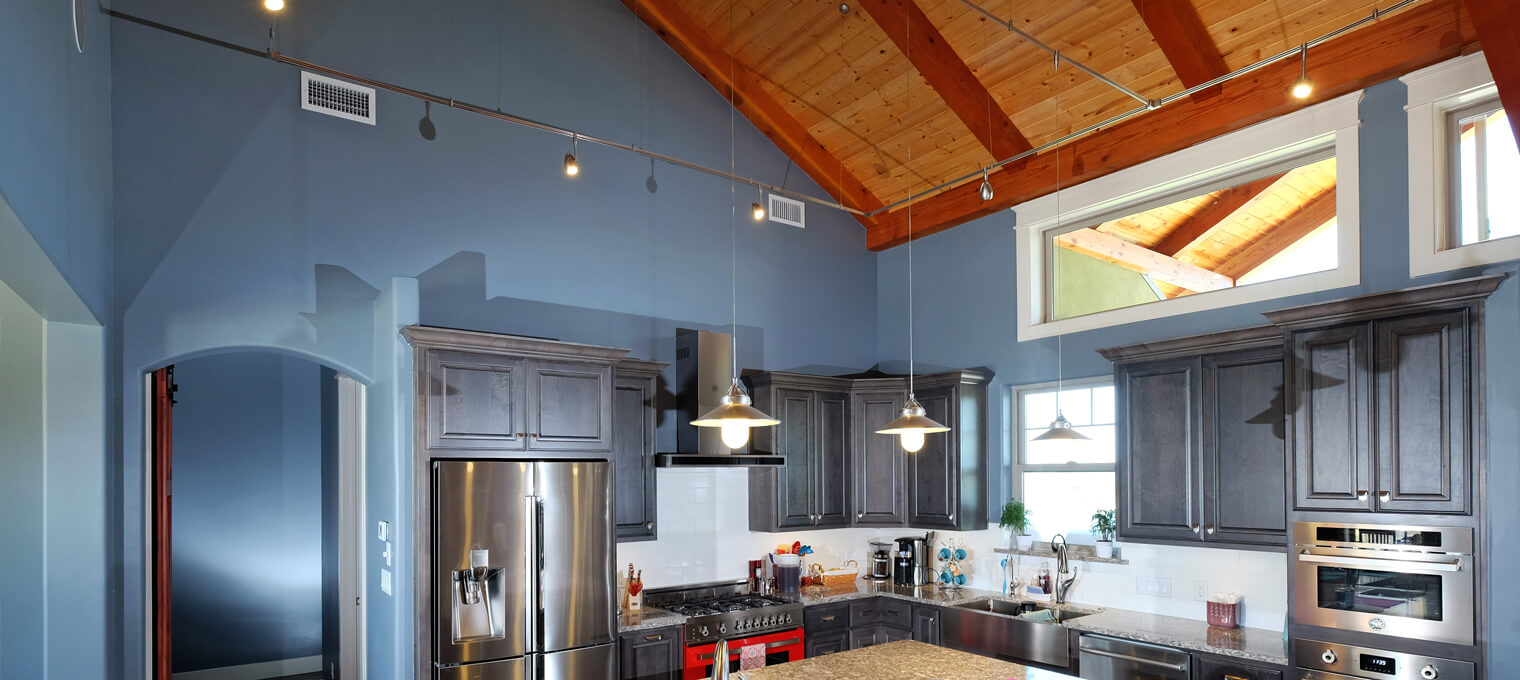 timber frame home lake view project10