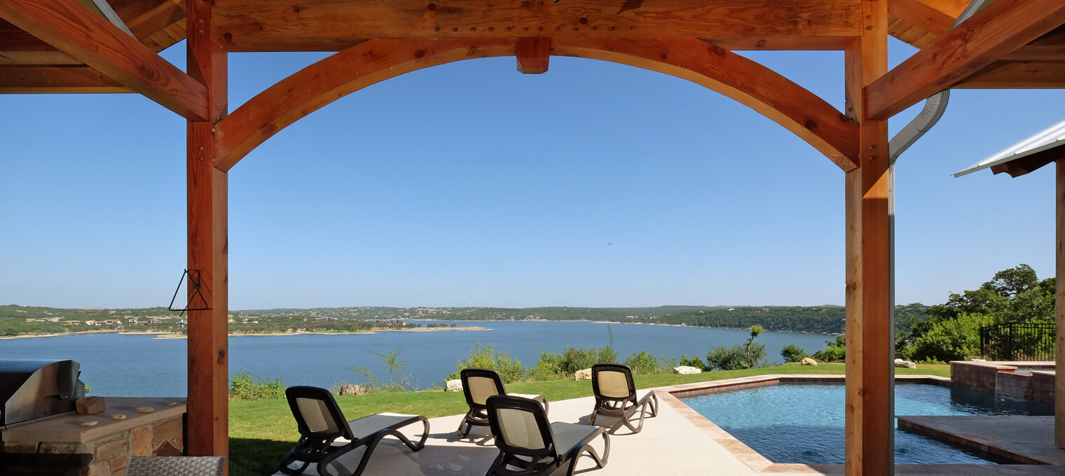 timber frame home lake view project3