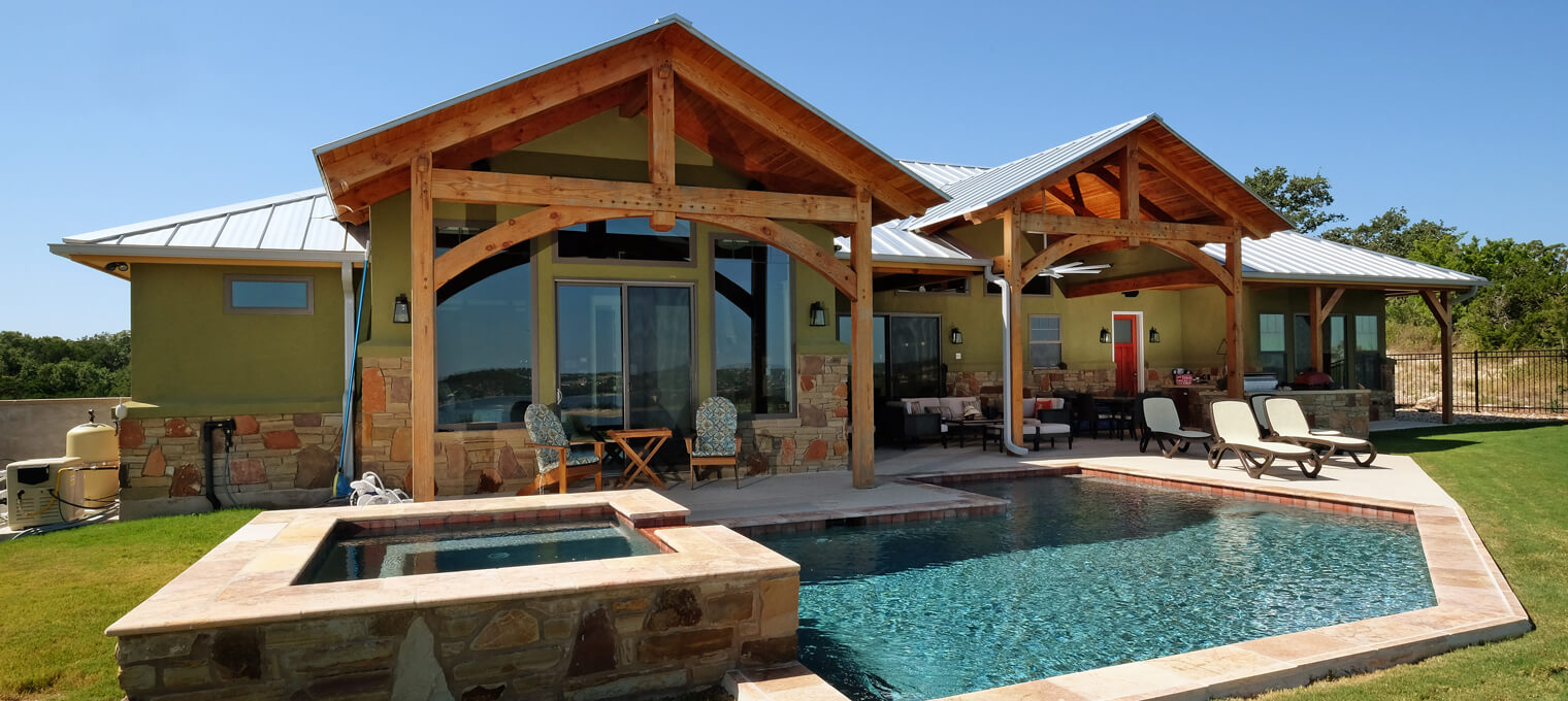 timber frame home lake view project4
