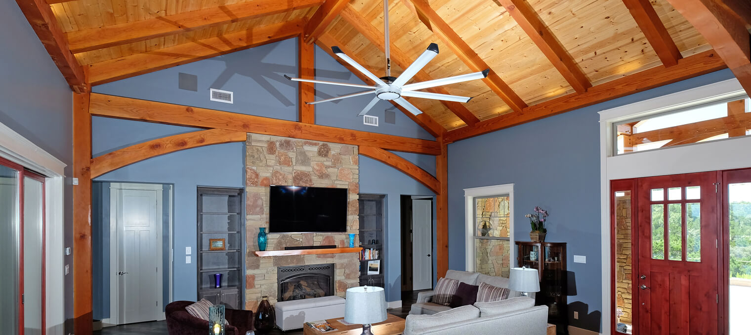 timber frame home lake view project6