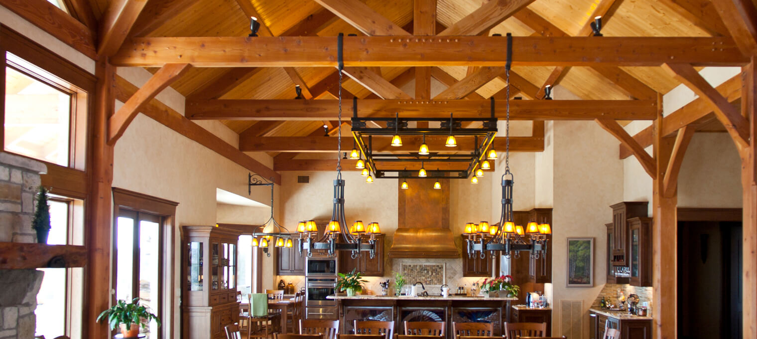 timber frame home living area hill country home 6