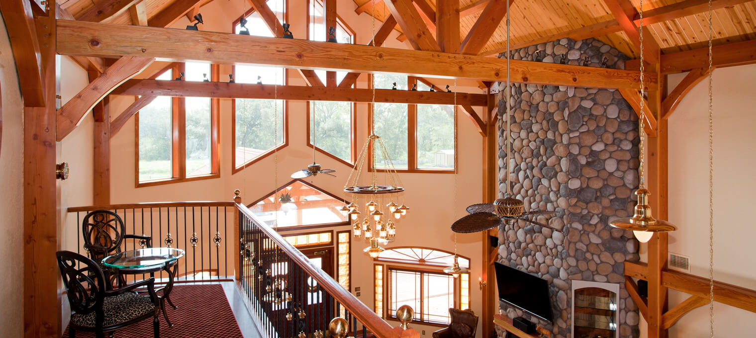 timber frame home loft trusses nautical design 8