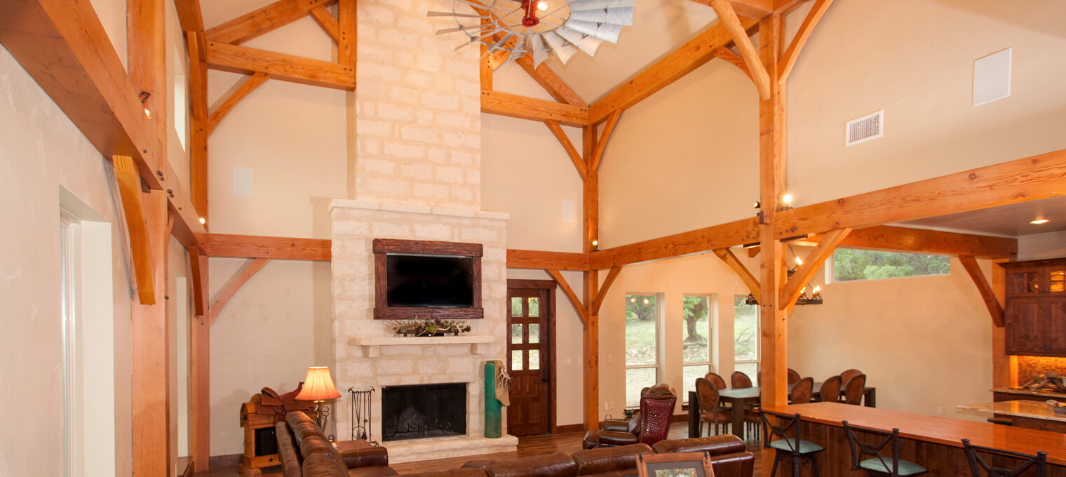 timber frame home modern ranch style project1