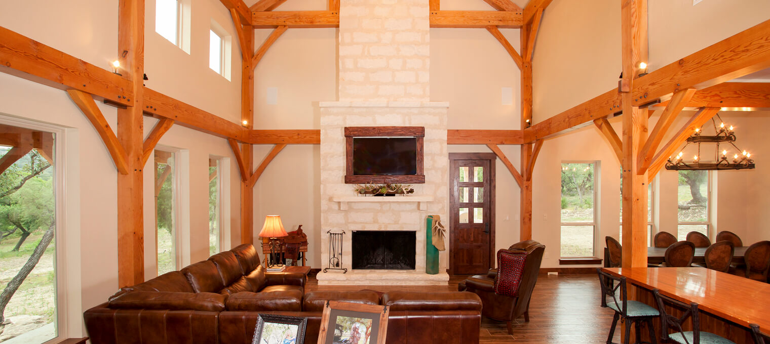 timber frame home modern ranch style project2
