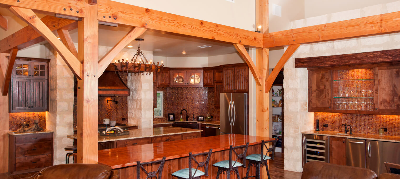 timber frame home modern ranch style project7