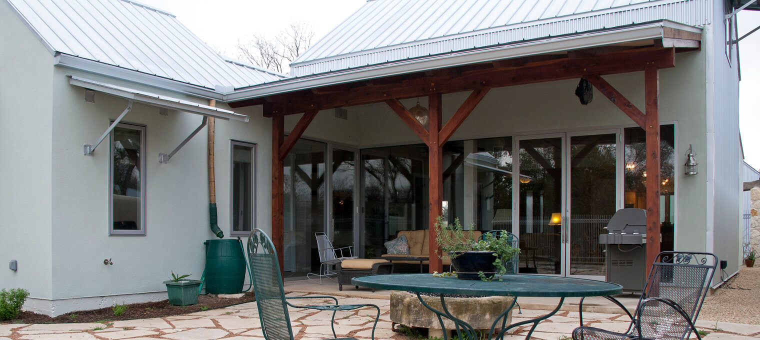 timber frame home outdoor living contemp white wash 9