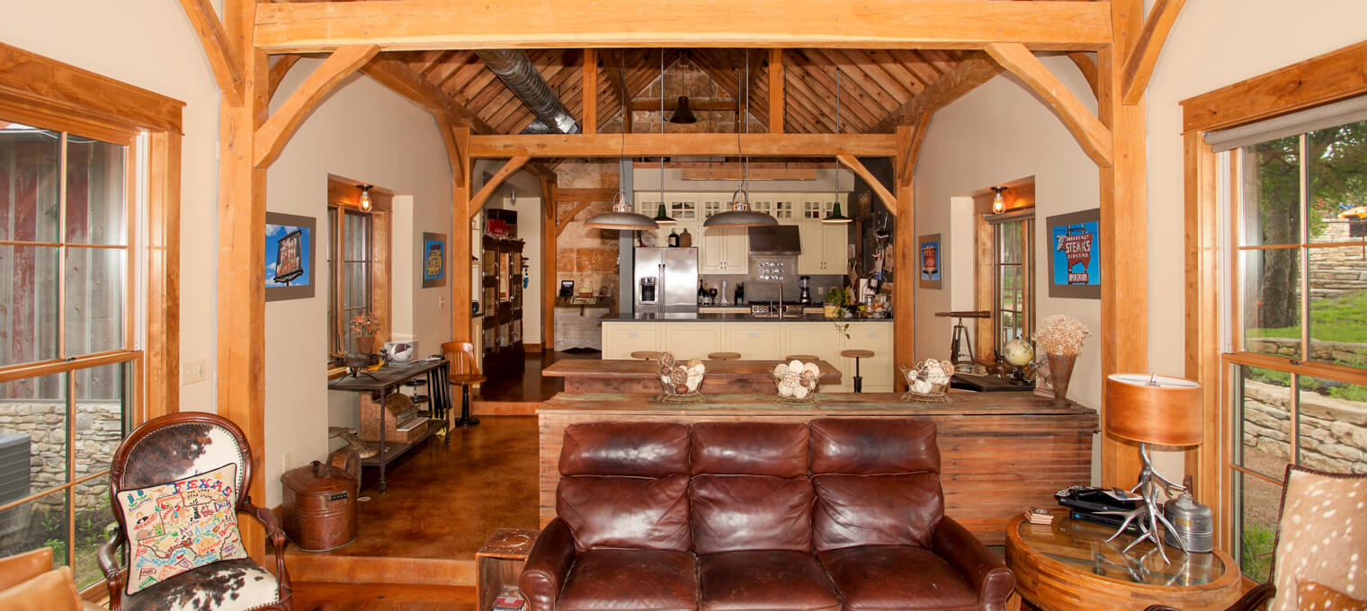 timber frame home rustic great room project 3