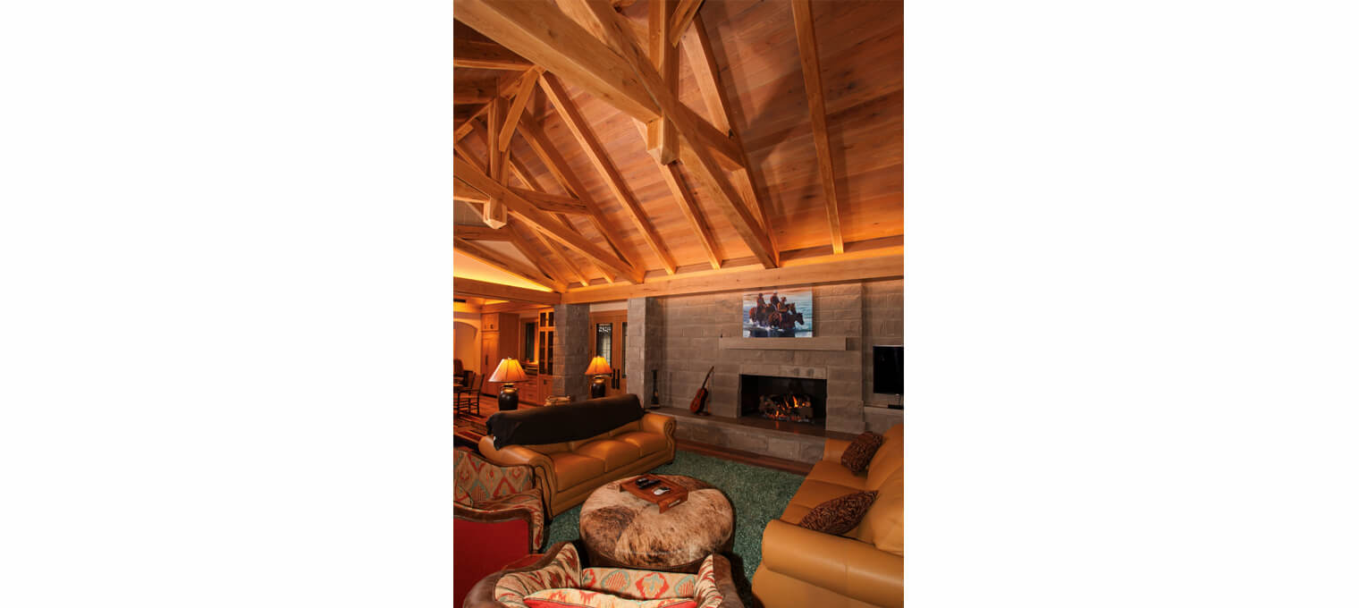 timber frame home secluded hybrid home project4