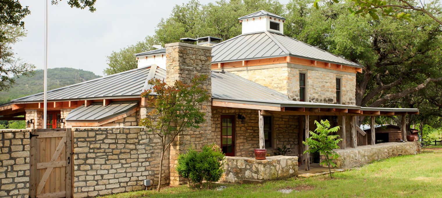 timber frame home stone house project10