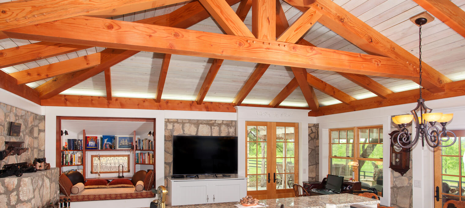 timber frame home stone house project3