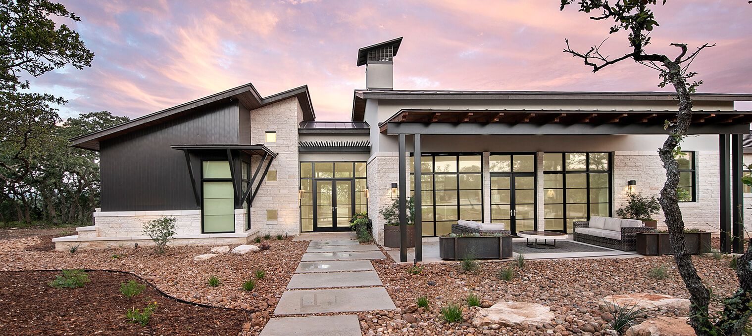 timber frame home Mixed Material Modern13