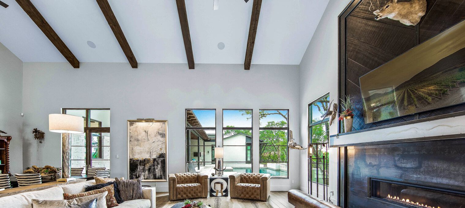 timber frame home Mixed Material Modern6