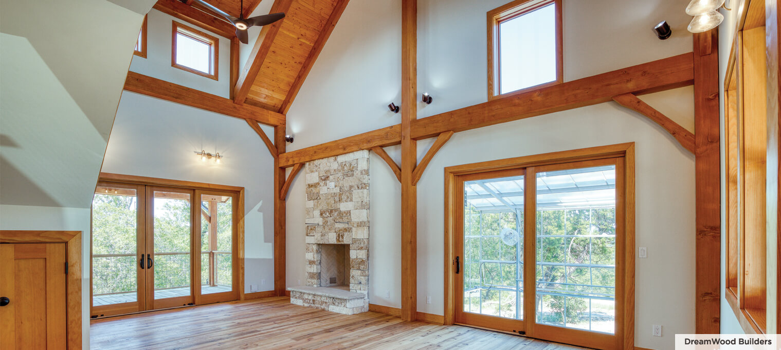 timber frame home Charming Farmhouse7