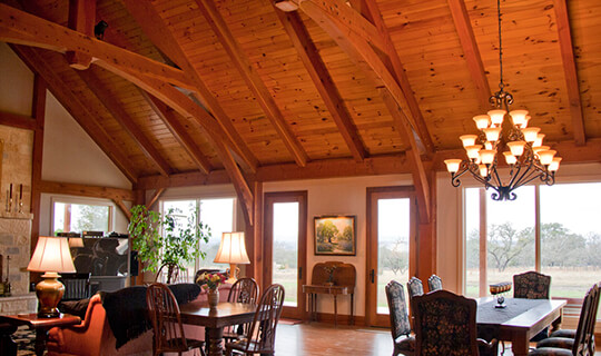 timber frame home great room country full frame