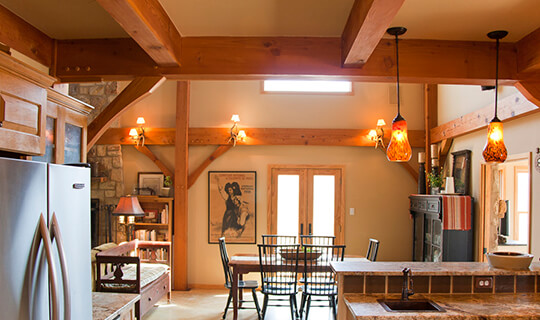 timber frame home weekend retreat