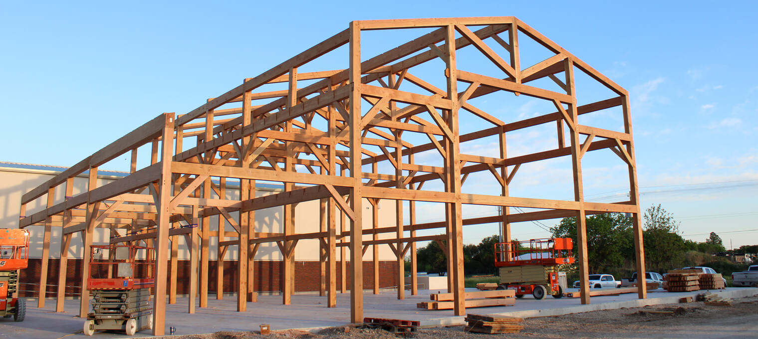 timber frame construction truss raisin progress9
