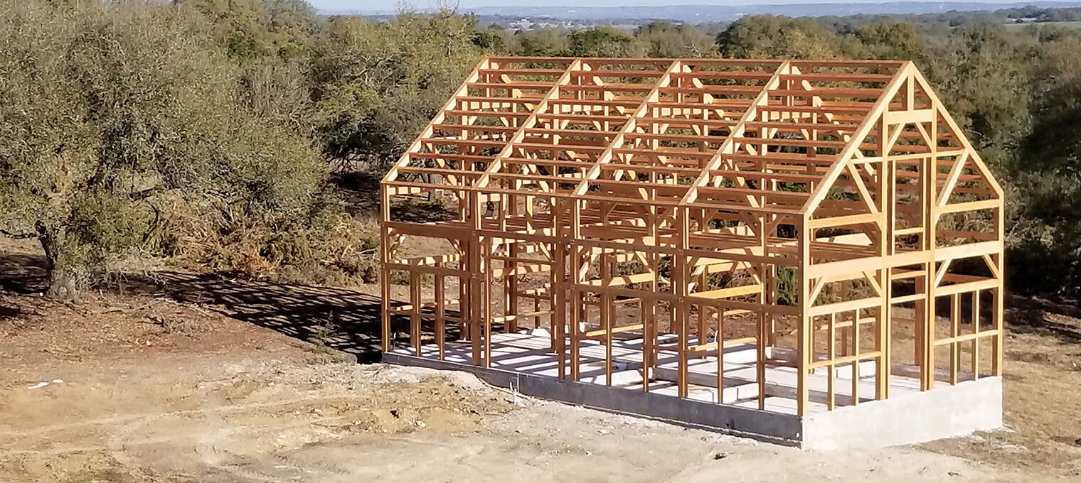 progress timber frame raising 29