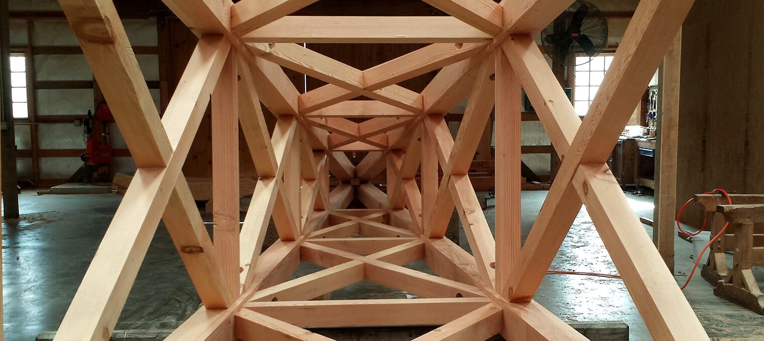 progress timber frame raising 37